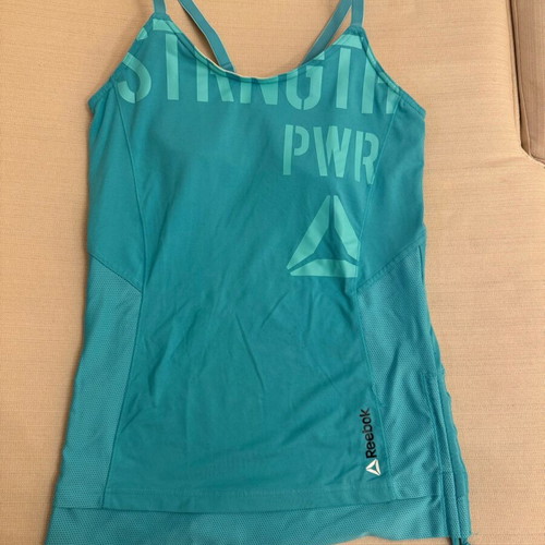 Reebok sports top like new, turquoise, size S