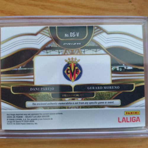 Panini La Liga Select 2025-26 Dani Parejo Gerard Moreno Double Patch Card like new