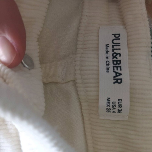 Pull & Bear corduroy pants ecru white like new