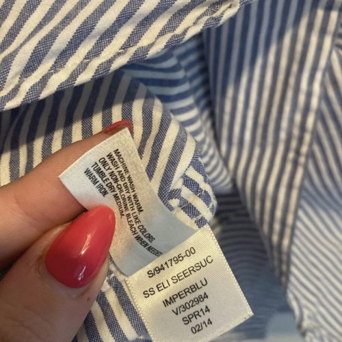 Gap men's stripy shirt used, size large, 100% cotton