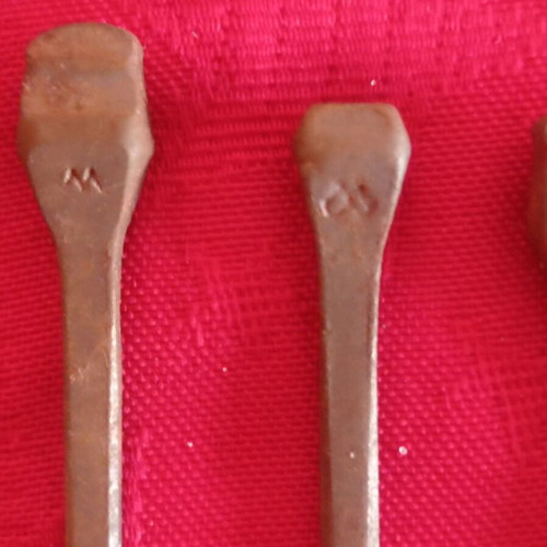 Vintage keys and hand-forged nails used, lot of 40 items
