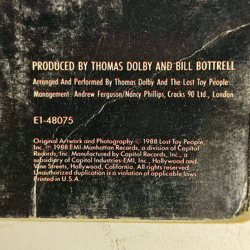 Thomas Dolby Aliens Ate My Buick vinyl used, 1988 album
