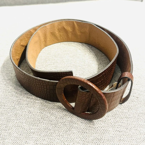 Zara brown belt with embossed effect like new