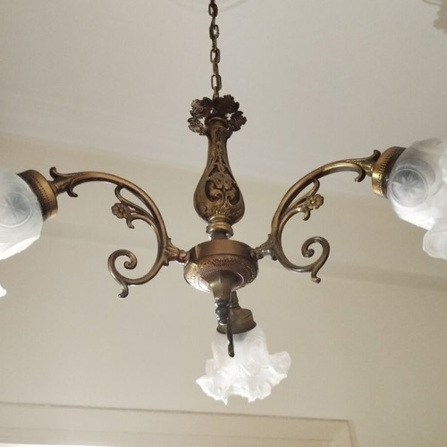 Vintage Brass Chandelier 3-light | Genuine Brass | Custom Order
