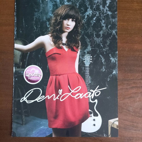 Double-sided poster Demi Lovato / Stavros Michalakakos from Super magazine