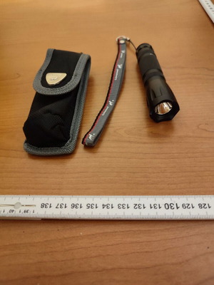 Schwarzwolf Metal Flashlight with Case new