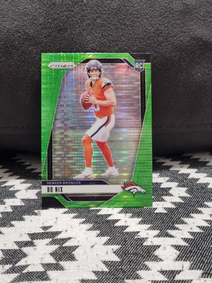 2024 Panini Prizm Rookies Neon Green Pulsar Prizm #309 Bo Nix Broncos card new