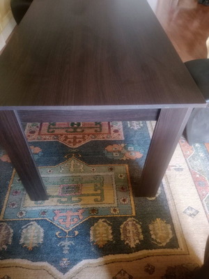 Wenge dining table like new with protective glass
