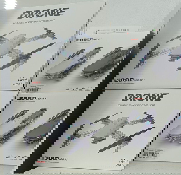 Μικρό Αναδιπλόμενο Και Επαναφορτιζόμενο Drone Με Φωτισμό RGB E88D MAX