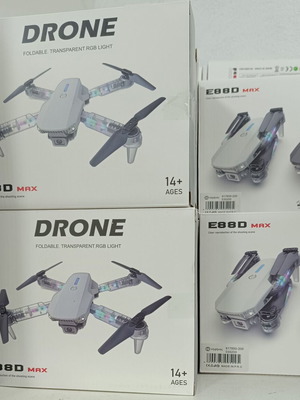 Μικρό Αναδιπλόμενο Και Επαναφορτιζόμενο Drone Με Φωτισμό RGB E88D MAX