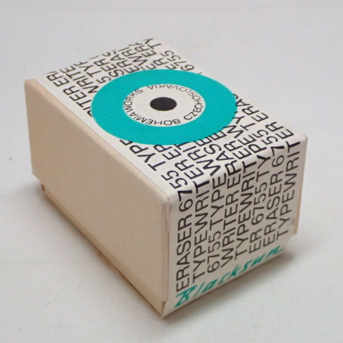 Bohemian Works Blacksum 6755 typewriter erasers, sealed box, Czechoslovakia