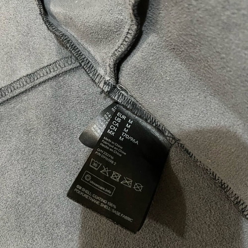 H&M leather blouse used, size M-L, black with wear