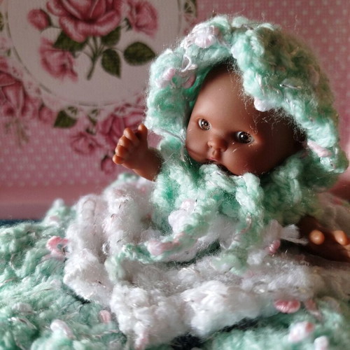 Doll with Handmade Dress and Hat New