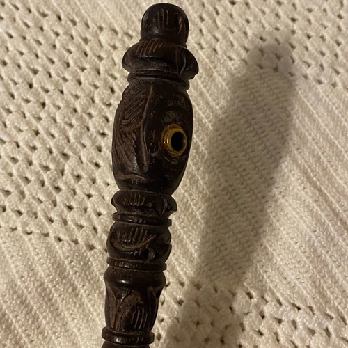 Wooden handmade pipe used