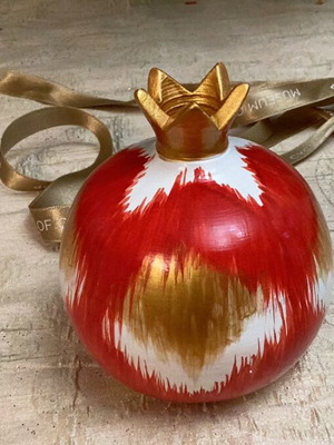 Handmade ceramic pomegranate decorative ornament new