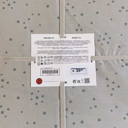 Zara Home duvet cover with stars, new, 150x220 cm