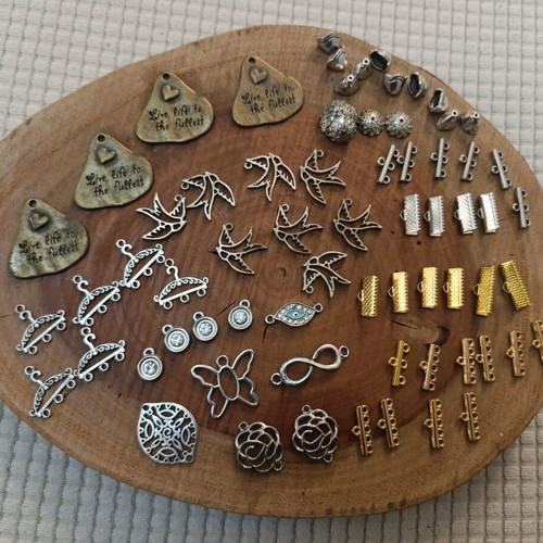 Jewelry making materials new, 75 pieces