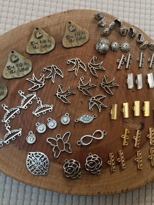 Jewelry making materials new, 75 pieces
