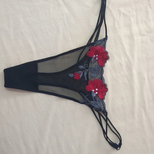 Transparent sexy nightdress like new, size S, black and red