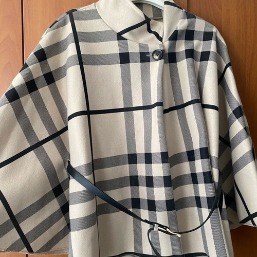 Poncho with Belt One Size Like New