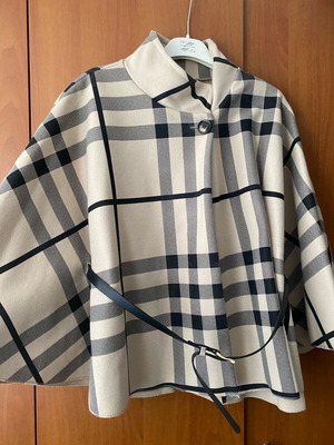 Poncho with Belt One Size Like New