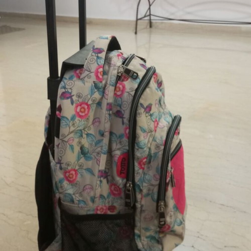 School trolley bag like new for girls with handle and shoulder straps