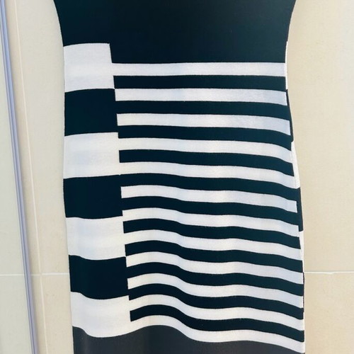 Terre Alte strapless dress used, size 42, black and white