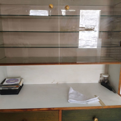 Professional Shelf Display 100x195 cm used, wooden with drawers