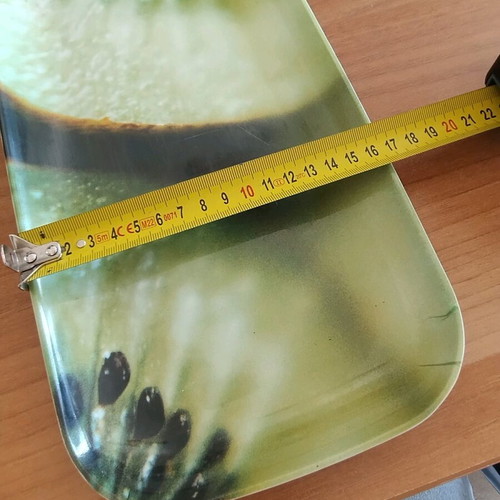 Serving platter elongated with kiwi background used, light signs of wear