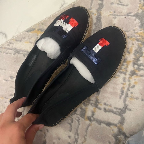 Tommy Hilfiger espadrilles with sequins used, size 39, dark blue