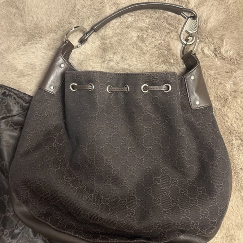 Gucci brown GG monogram shoulder bag like new