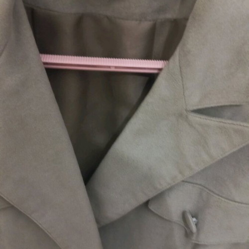 Women's jacket used, beige suede, size S