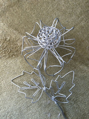 Handmade decorative wire flower like new