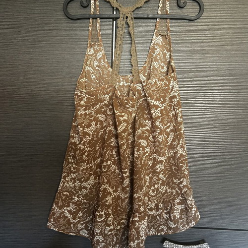 Stradivarius blouse brown size M like new with light transparency