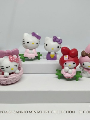 Σετ φιγούρες Hello Kitty & My Melody σαν καινούργιο, 6 τεμάχια