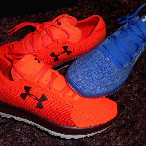 Under Armour Speedform Slingride running shoes new, size 42.5, blue and orange