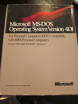 MS DOS 4.01 operating systems used, rare collectible DOS