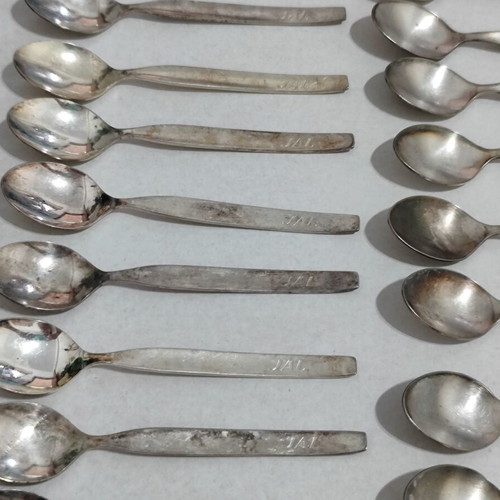 JAL Japan Airlines Vintage Silver-Plated Cutlery Set used