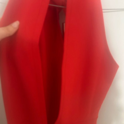 Midi coral dress like new, medium, with sexy back opening