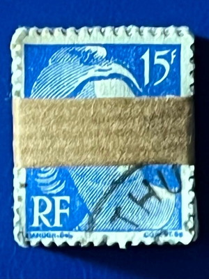 Marianne French stamps used, pack of about 50, 15F value