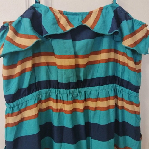 Peacocks summer dress like new, blue and brown
