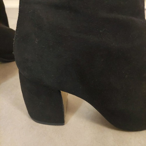 Black suede ankle boots Stradivarius used, size 38