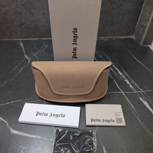 Palm Angels sunglasses case new brown with card and box