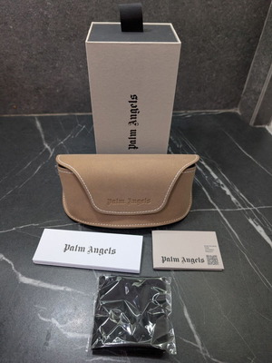 Palm Angels sunglasses case new brown with card and box