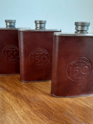 Dewars flasks used, set of 3, 150 years anniversary edition