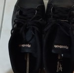 Reebok women's athletic shoes used, size 40, black and gold
