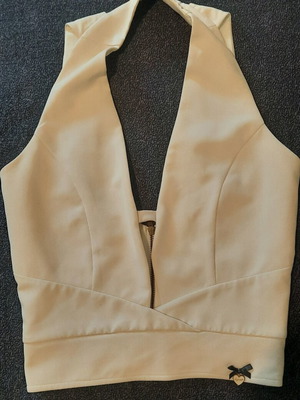 Lynne by Katerina Kainourgiou elegant crop top like new, beige