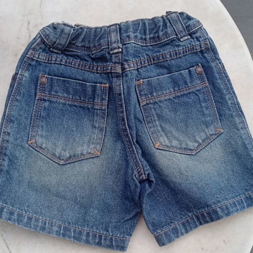 Genuinekis denim bermuda shorts like new, size 2 years, elastic waist
