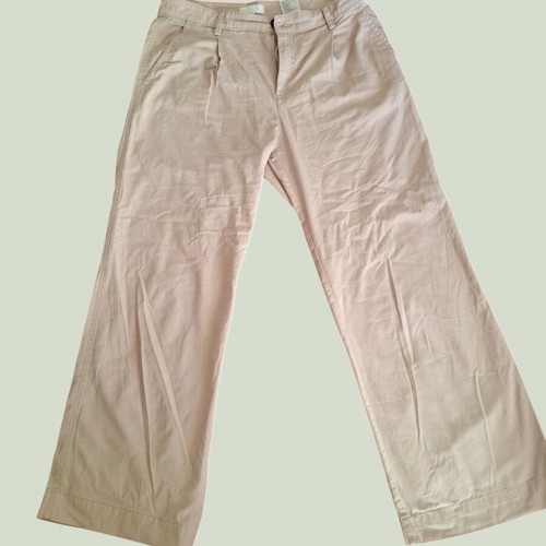 Beige H&M wide leg pants 100% cotton like new