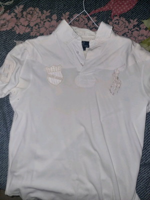 Polo Ralph Lauren White On White USA Big Pony Large collectible